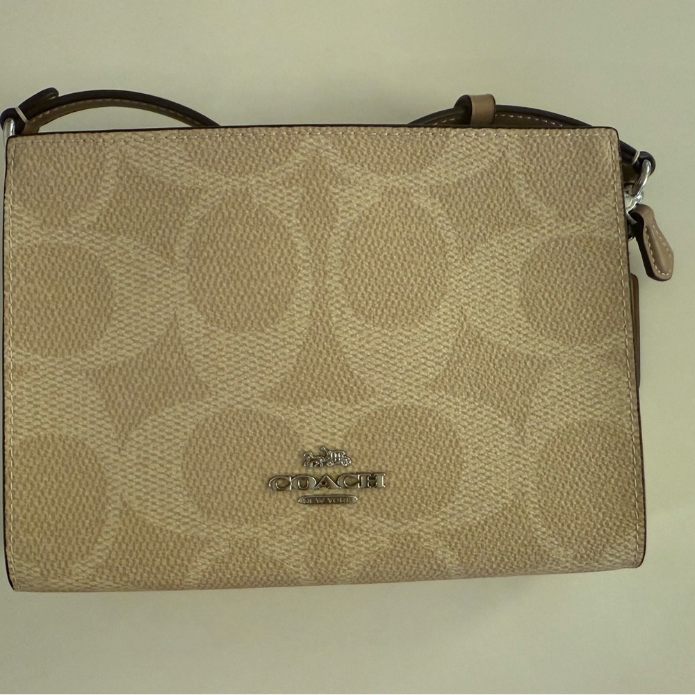 Coach Beige Signature Crossbody Bag - Picture 3 of 7